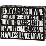 Glass Of Wine Box Sign