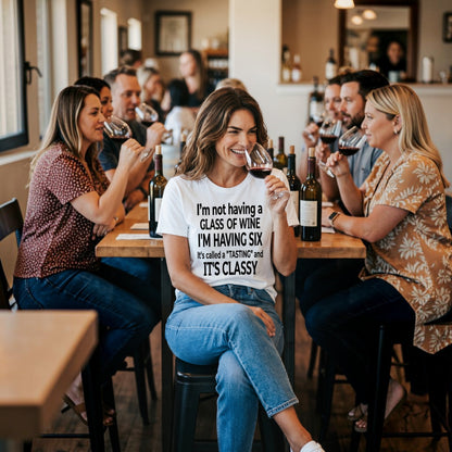 I'm Not Having a Glass of Wine Funny Women's T-Shirt | Wine University®