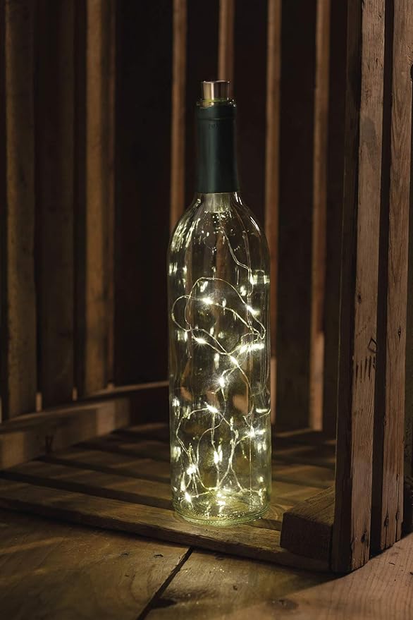 Primitives by Kathy Battery Operated Wine Bottle Stopper LED Twinkle Lights