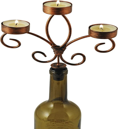 Boulevard Wine Bottle Candelabra, Multicolor