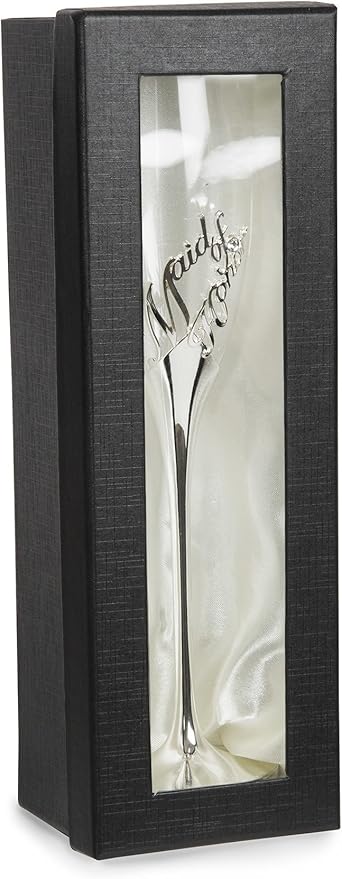 Maid of Honor - 8 oz. Champagne Flute with Zinc Stem