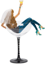 Bachelorette - Girl Figurine & Wine Glass