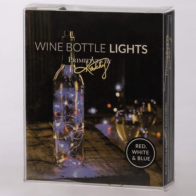 Primitives by Kathy Battery Operated Wine Bottle Stopper LED Twinkle Lights