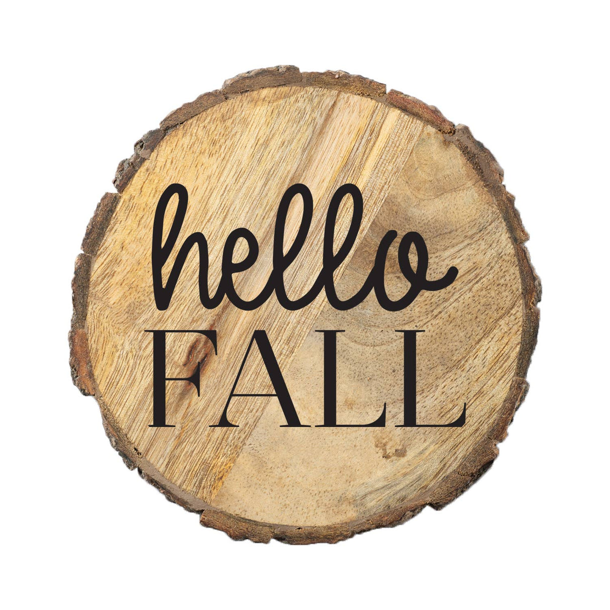 CounterArt/Highland Home/Thirstystone/CoasterStone - "Hello Fall" Single Mango Wood Bark Edged Coasters