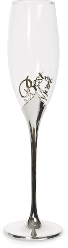 Best Man - 8 oz. Champagne Flute with Zinc Stem