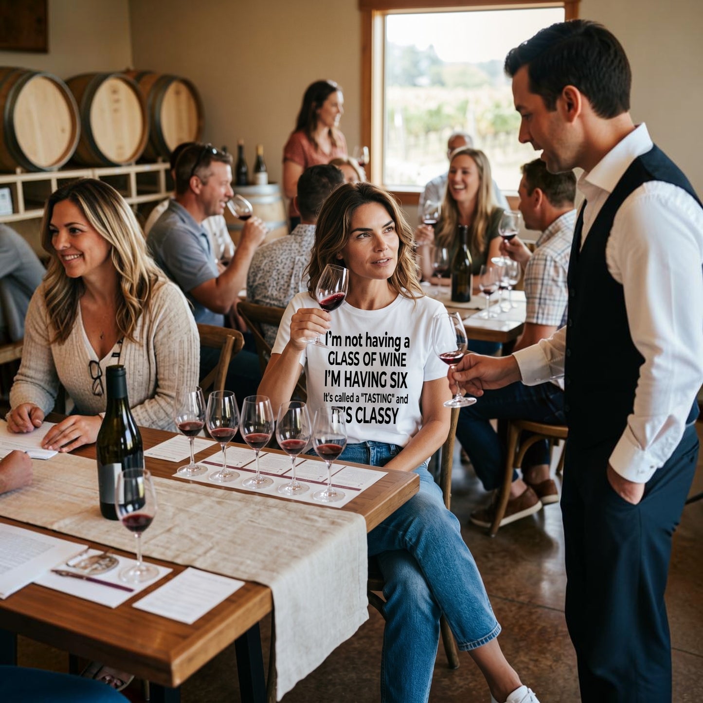 I'm Not Having a Glass of Wine Funny Women's T-Shirt | Wine University®