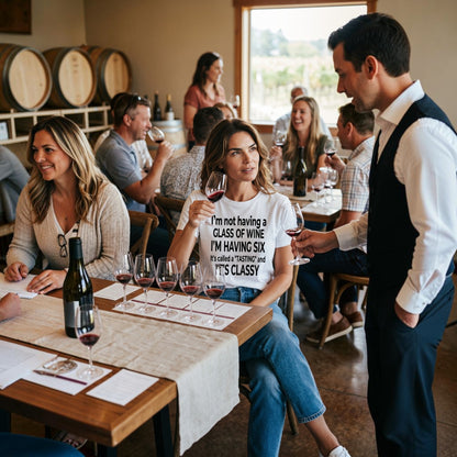I'm Not Having a Glass of Wine Funny Women's T-Shirt | Wine University®