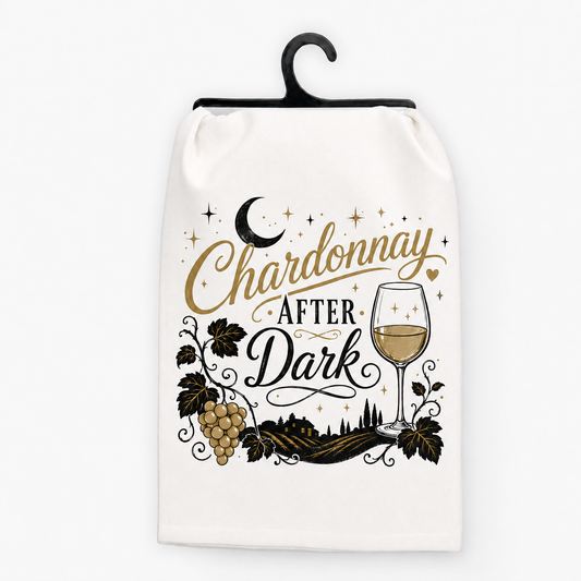 Chardonnay After Dark Halloween Hand Towel