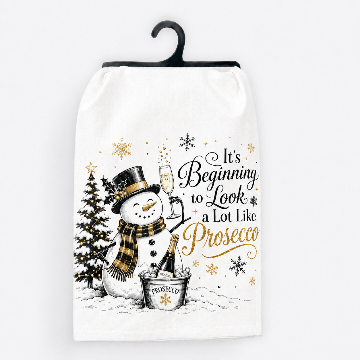 It’s Beginning to Look a Lot Like Prosecco Christmas Hand Towel