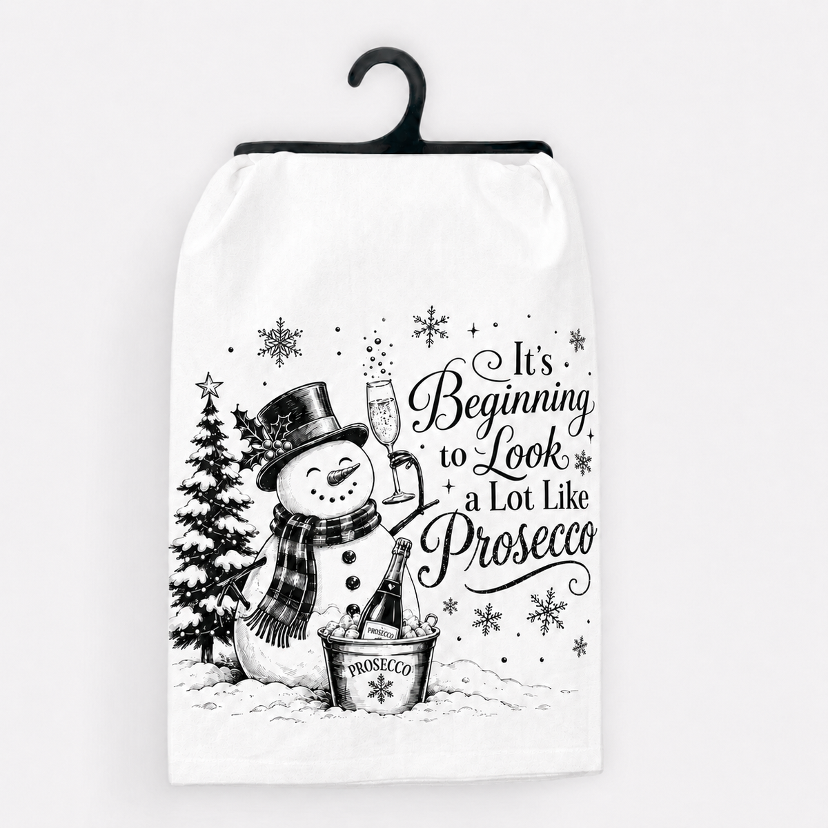 It’s Beginning to Look a Lot Like Prosecco Christmas Hand Towel