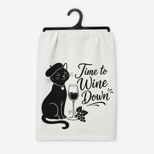 Funny Wine Towel – Keep Calm and Drink Wine | 100% Cotton | Wine Country INC