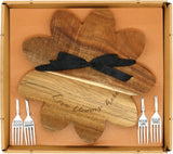 Floral Love - 10" Acacia Cheese/Bread Board Set